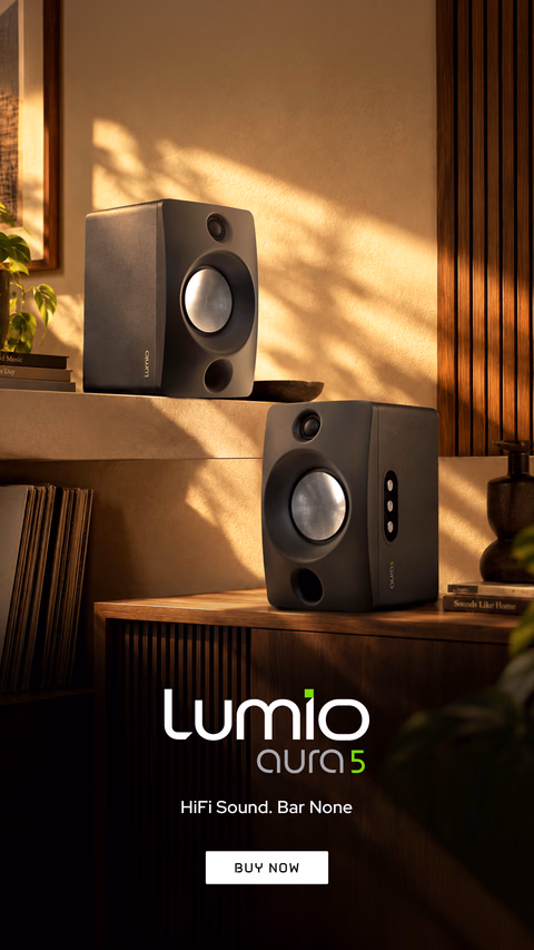 Lumio Aura 5 bookshelf speakers